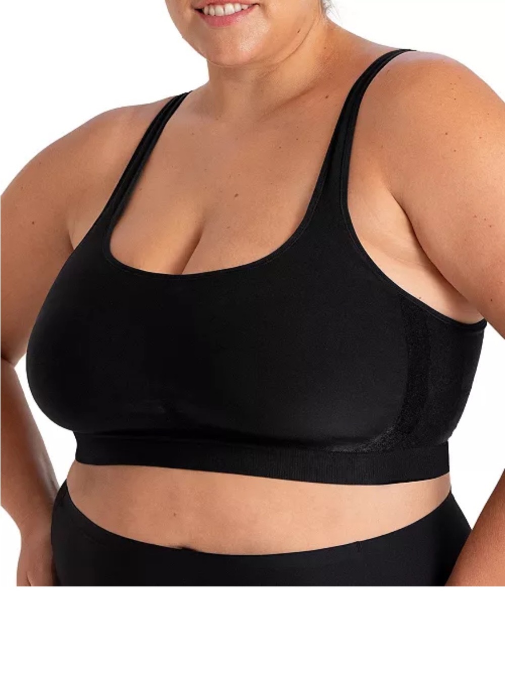 NWT shapermint essentials Everyday Comfort Straps wireless shaping bra 4XL Black